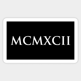 1992 MCMXCII (Roman Numeral) Sticker